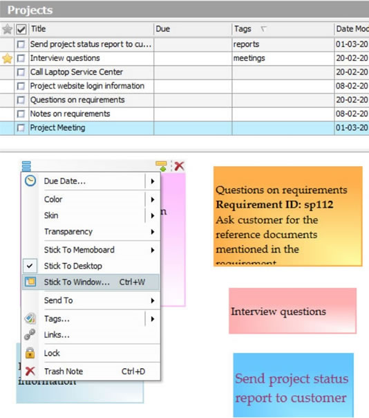 Attach sticky notes to website or document from any memoboard Attach sticky notes to website or document from any memoboard