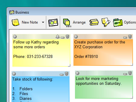 Move sticky notes to folders (memoboards) - Notezilla