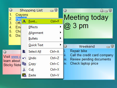 Sticky notes spelling check, insert pictures, text formatting - Notezilla