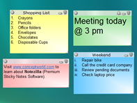Sticky Notes on Windows desktop