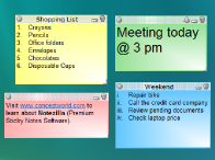 sticky notes on desktop - features & screenshots