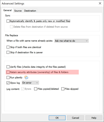 Copy file/folder security attributes Copy file/folder security attributes