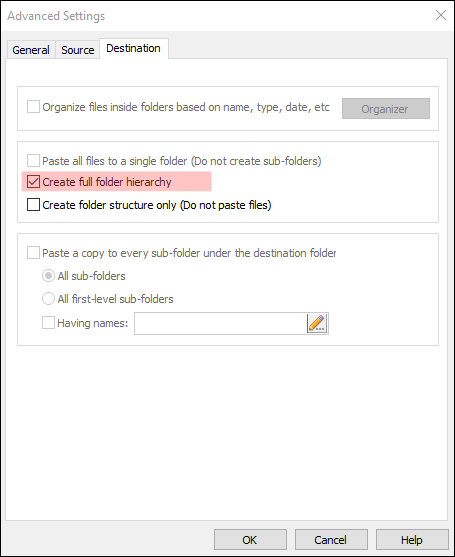 Create full folder hierarchy