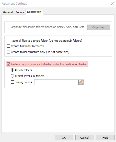 Copy files to every sub-folder inside the destination folder Copy files to every sub-folder inside the destination folder