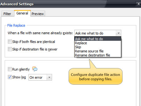 Pre-configure file replace rules Pre-configure file replace rules