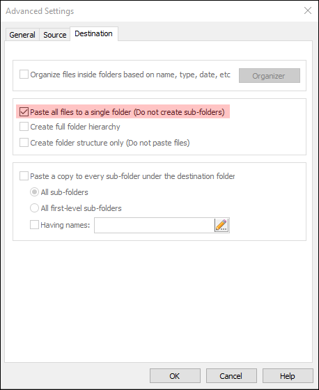 Copy all files to a single folder from multiple folders