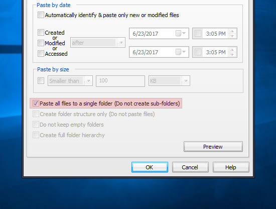 Copy files without creating any folders Copy files from multiple folders to a single folder