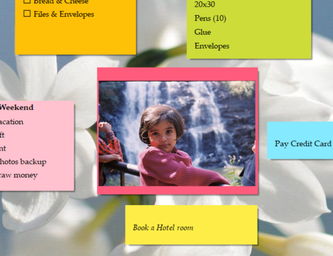 Insert pictures/images in sticky notes - Notezilla