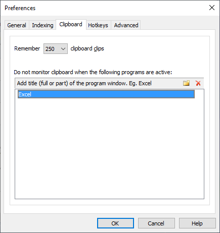 Preferences - Clipboard Preferences - Clipboard