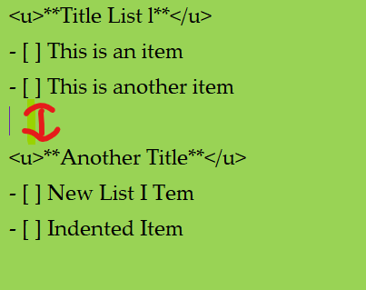 Checklists inside sticky notes